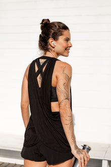  Qinetiko Signature Black Sport Tank Top